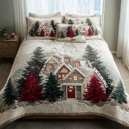 Frosty Night -Piece Quilted Bedding Set VTQ-Myprintsy