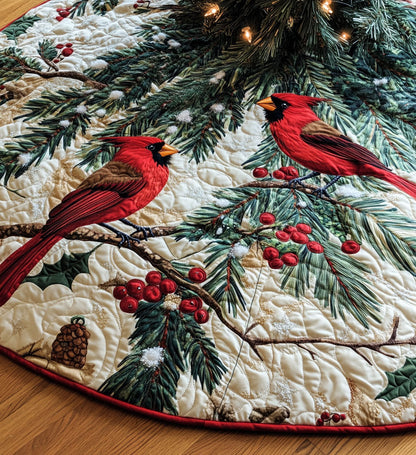 Frosty Nightfall Quilted Christmas Tree Skirt VTQ-Myprintsy