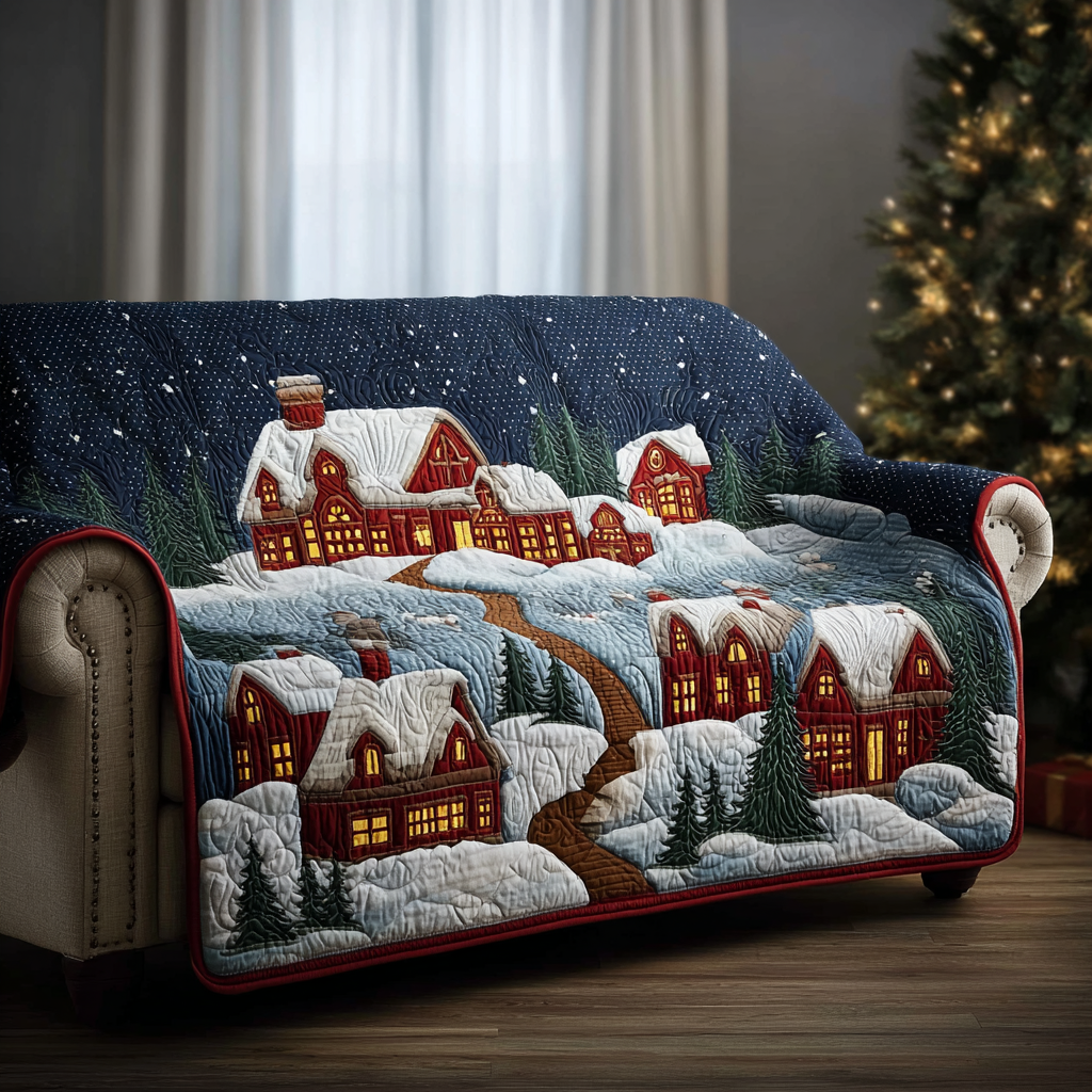 Frosty Path Quilted Sofa Cover VTQ-Myprintsy
