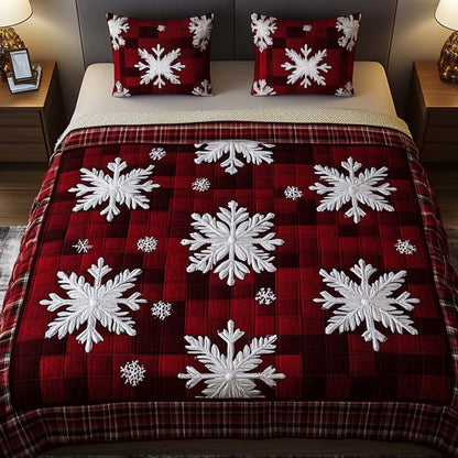 Frosty Plaid -Piece Quilted Bedding Set VTQ-Myprintsy