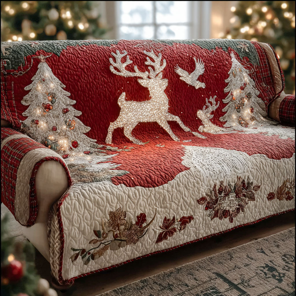 Frosty Sparkle Quilted Sofa Cover VTQ-Myprintsy