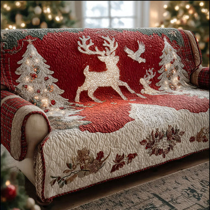 Frosty Sparkle Quilted Sofa Cover VTQ-Myprintsy