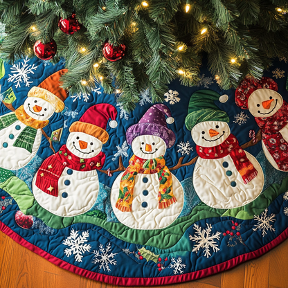 Frosty Tales Christmas Quilted Tree Skirt-Myprintsy