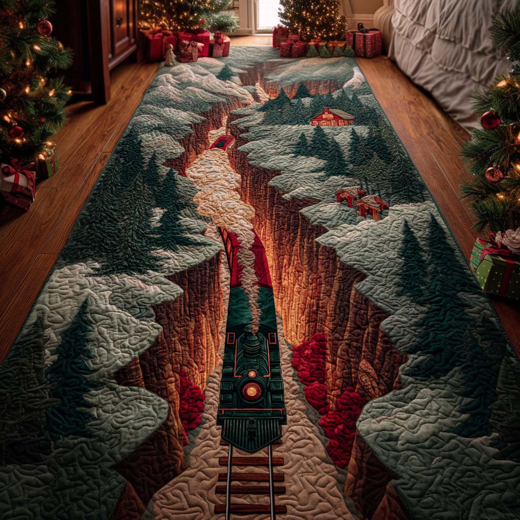 Frosty Train Lights Runner Carpet VTQ-Myprintsy