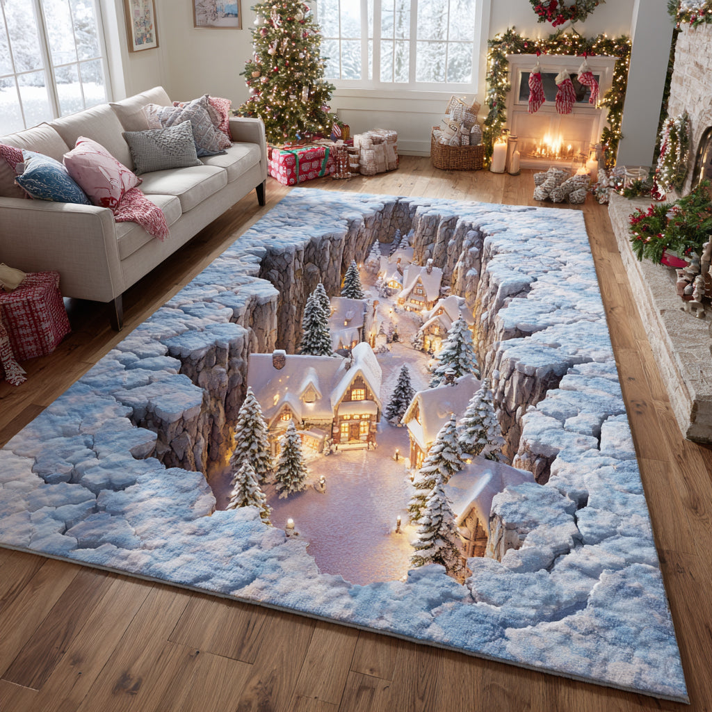 Frosty Village Area Rug VTQ-Myprintsy