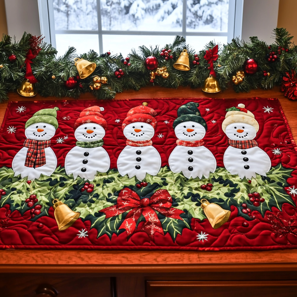Frosty Wonderland Quilted Table Runner VTQ-Myprintsy