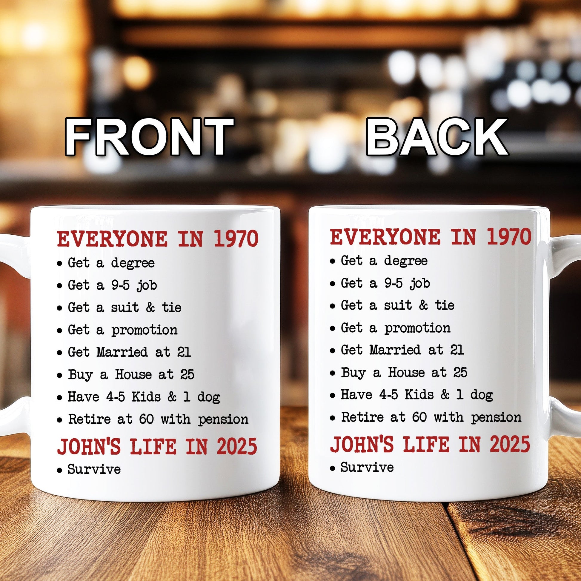 Funny 1970 vs. 2025 Mug – Life Then & Now - Personalized Mug-Myprintsy
