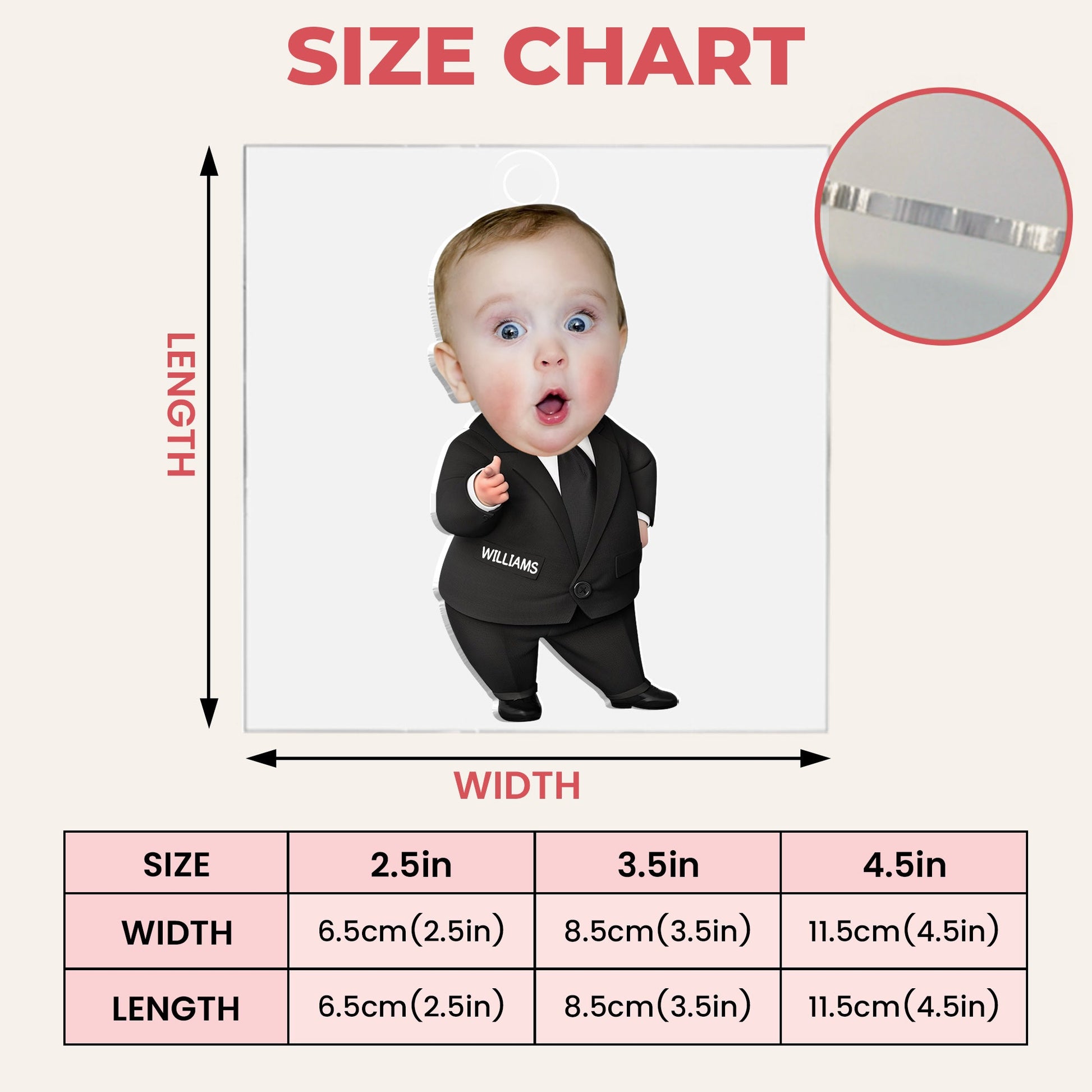 Funny Boss Baby – Suit Up Your Ride - Personalized Acrylic Car Hanger-Myprintsy
