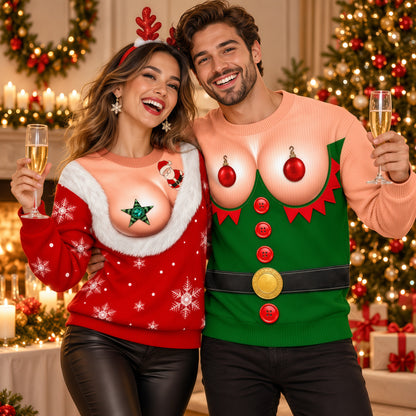 Funny Christmas Sweater for Women – Cheeky Ugly Christmas Party Sweater-Myprintsy