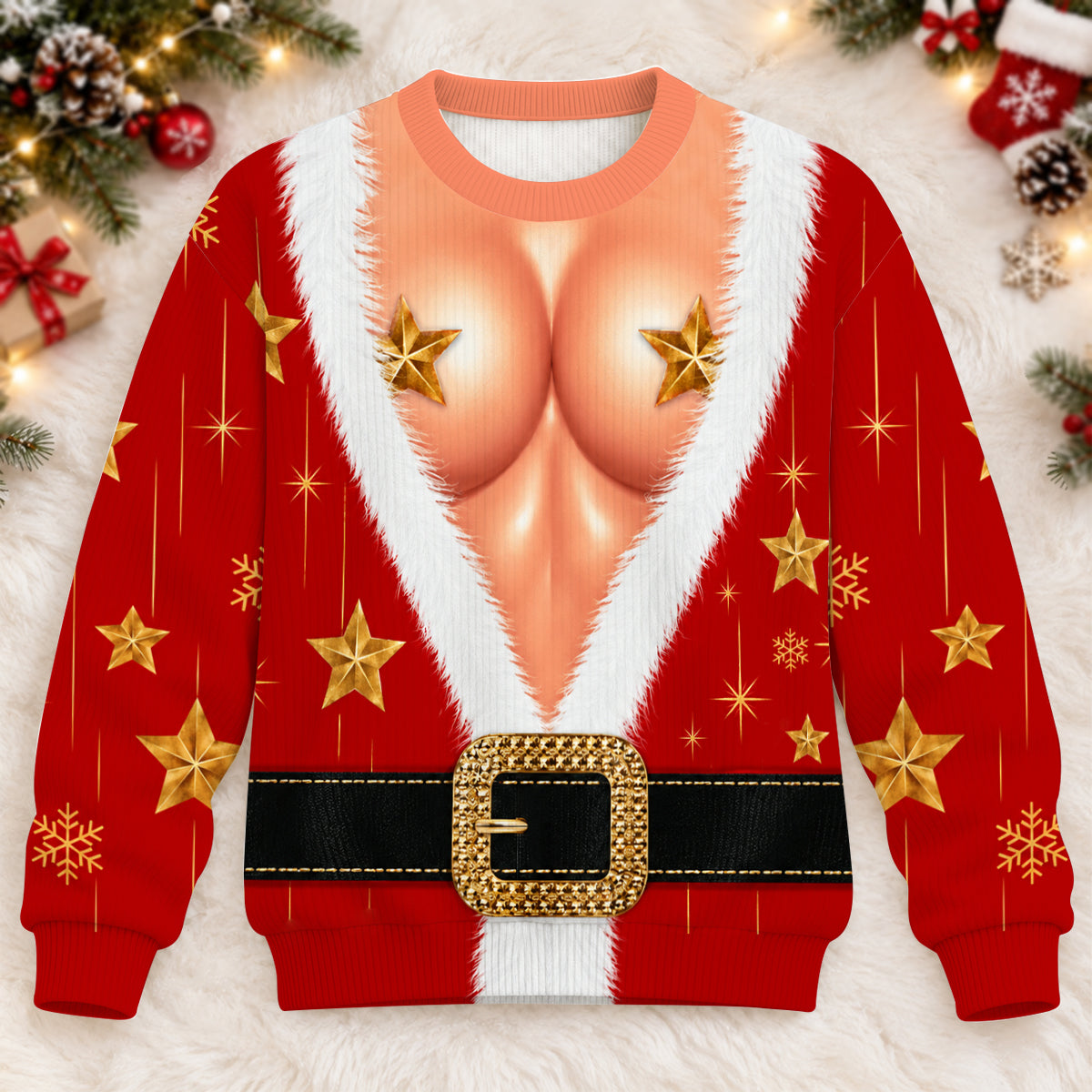 Funny Christmas Sweater for Women – Cheeky Ugly Christmas Party Sweater-Myprintsy