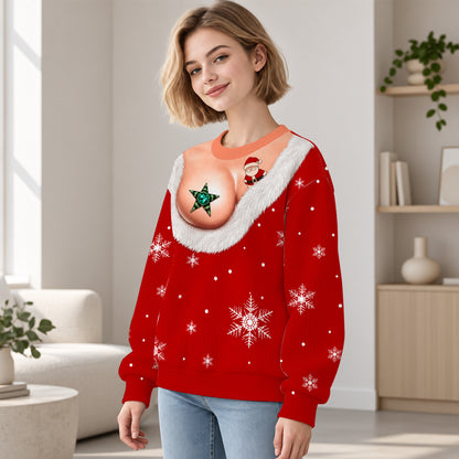 Funny Christmas Sweater for Women – Cheeky Ugly Christmas Party Sweater-Myprintsy