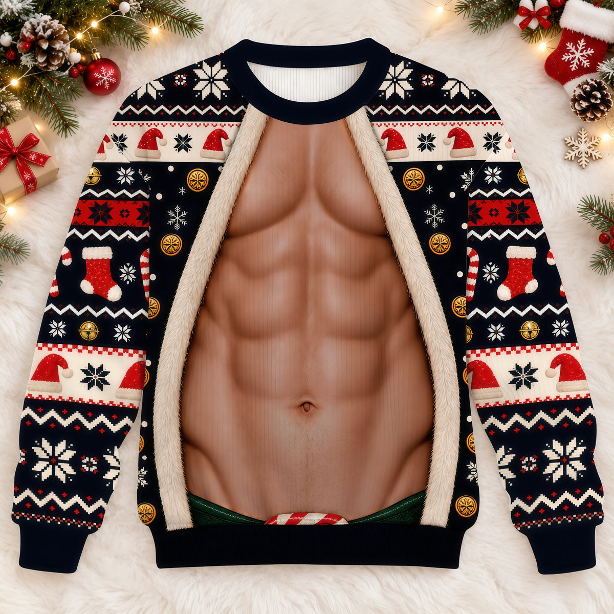 Funny Christmas Wool Sweater – Festive Holiday Sweater for Couples-Myprintsy