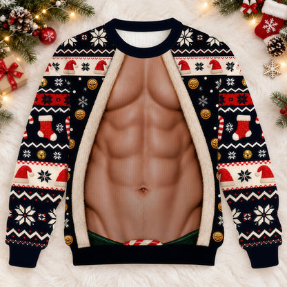 Funny Christmas Wool Sweater – Festive Holiday Sweater for Couples-Myprintsy