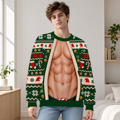 Funny Christmas Wool Sweater – Festive Holiday Sweater for Couples-Myprintsy