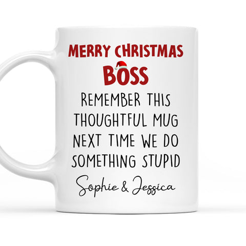 Merry Christmas Boss - Personalized Chirstmas Mug