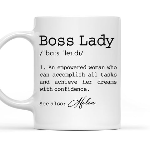 Boss Lady Definition - Personalized Coffee Mug