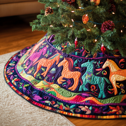 Galloping Joy Quilted Tree Skirt VH-Myprintsy