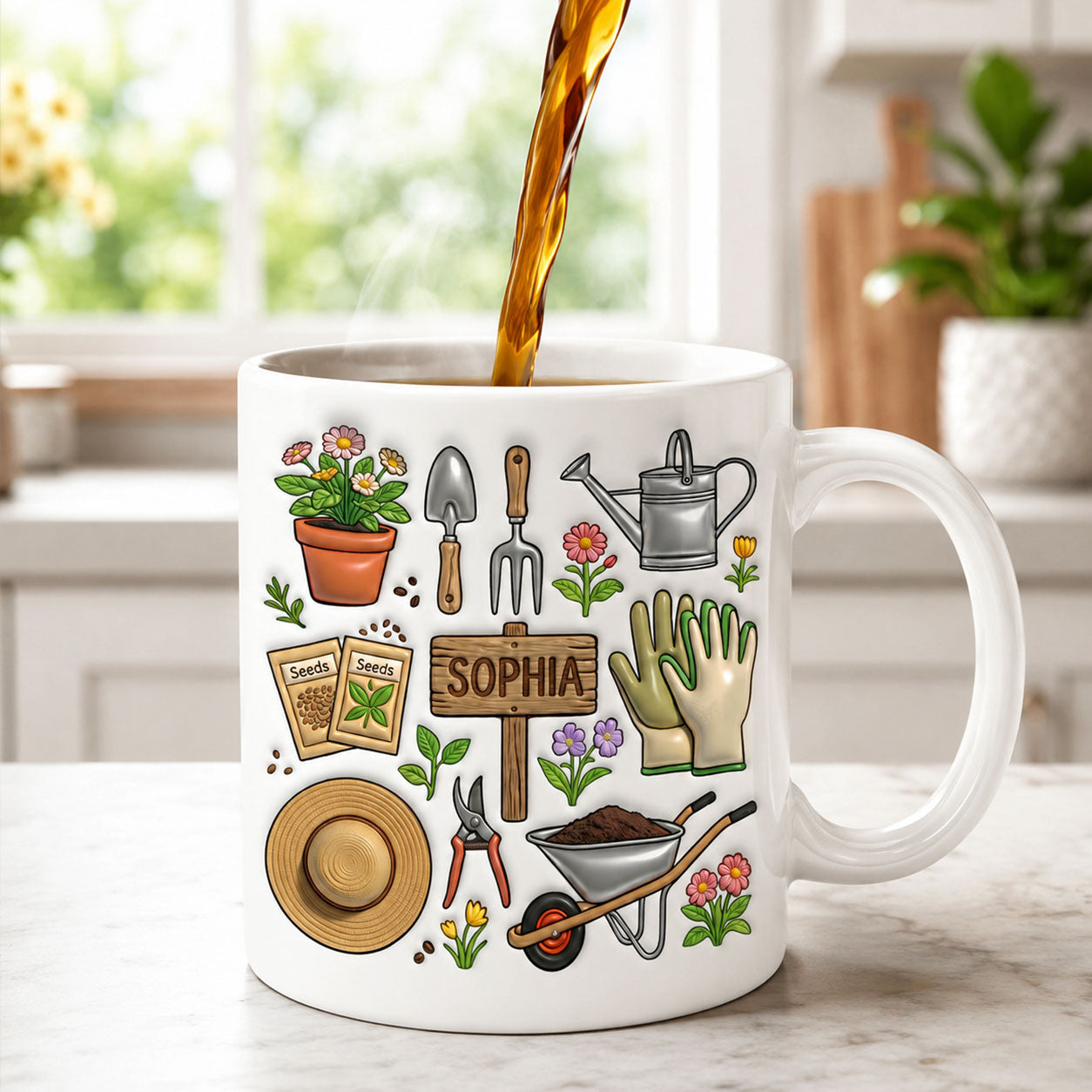 Gardening Inspired - Personalized Coffee Mug - Gift for Garden Enthusiast-Myprintsy
