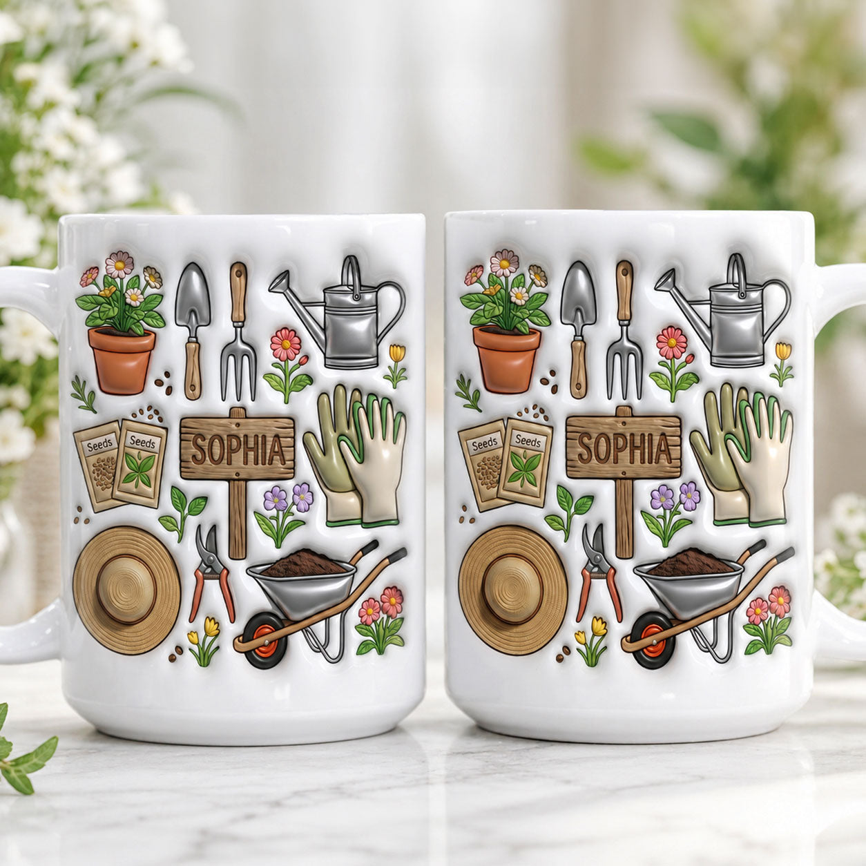 Gardening Inspired - Personalized Coffee Mug - Gift for Garden Enthusiast-Myprintsy