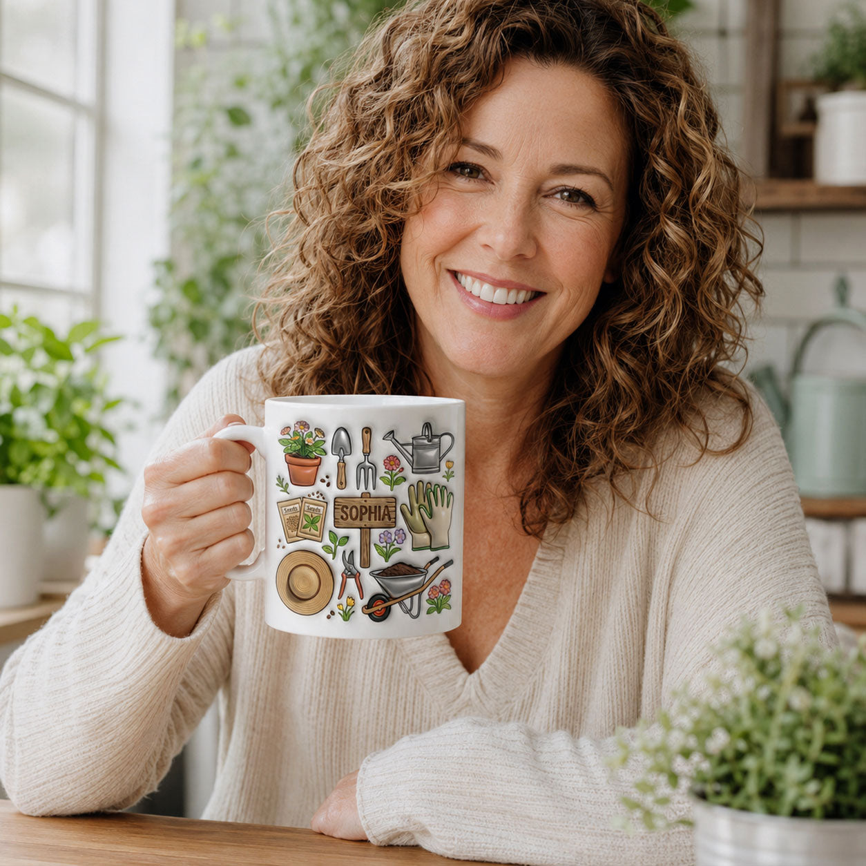 Gardening Inspired - Personalized Coffee Mug - Gift for Garden Enthusiast-Myprintsy