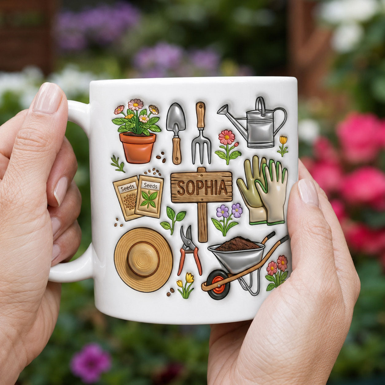 Gardening Inspired - Personalized Coffee Mug - Gift for Garden Enthusiast-Myprintsy
