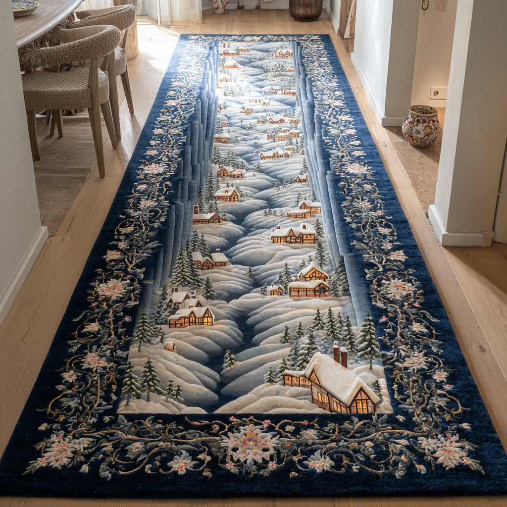 Garnet Christmas Village Runner Carpet VTQ-Myprintsy