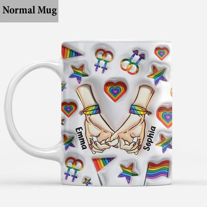 Gay Les LGBT Love Together Since - Personalized LGBT Support Mug-Myprintsy