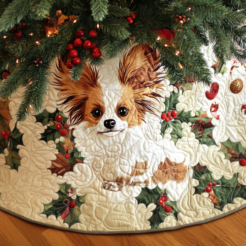 Gentle Papillon Moments Quilted Christmas Tree Skirt-Myprintsy