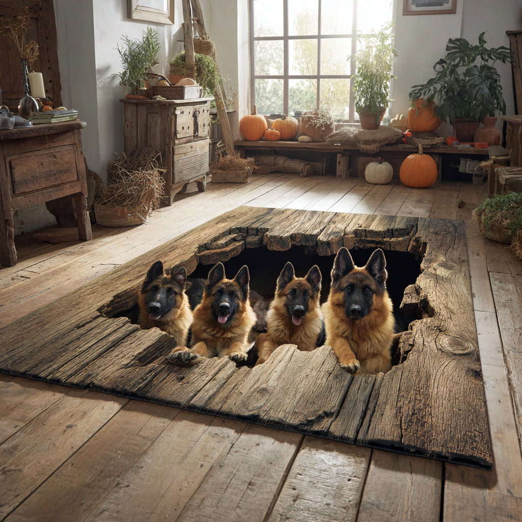 German Shepherd Warmth Area Rug VTQ-Myprintsy