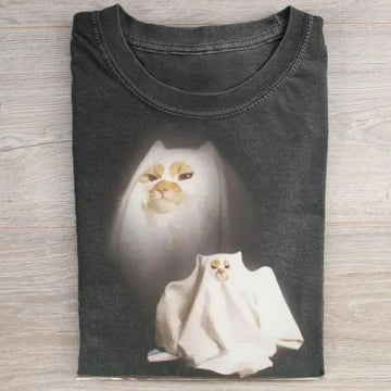 Ghost Kitten - Halloween Shirt-Myprintsy