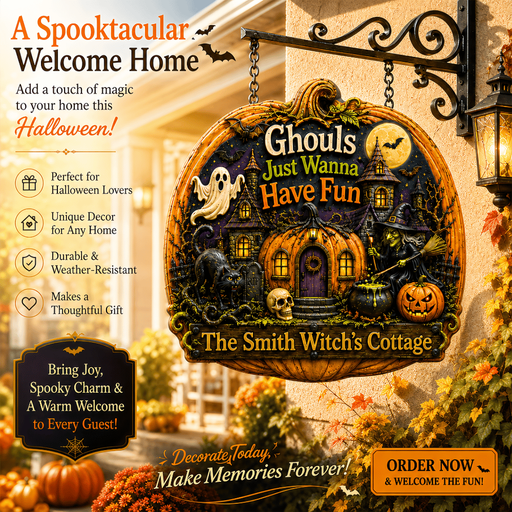 Ghouls Just Wanna Have Fun - Personalized Custom Shaped Metal Sign - Gift For Halloween-Myprintsy