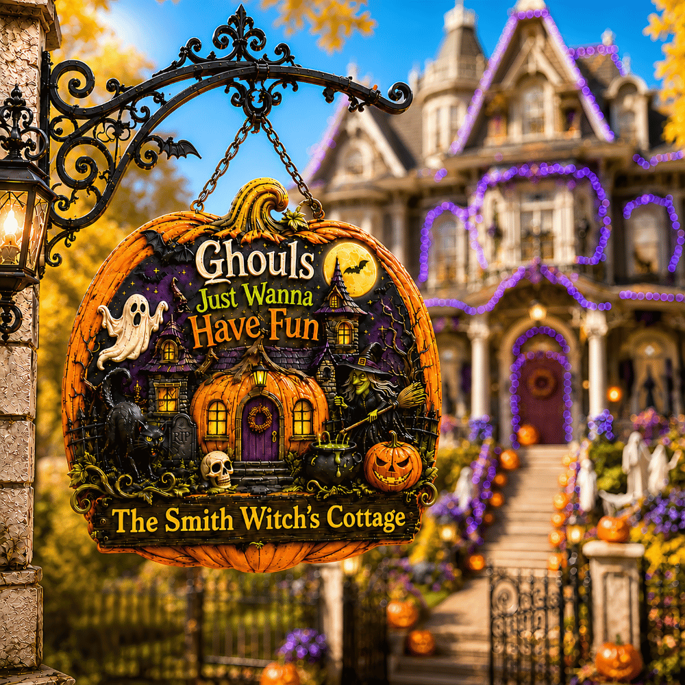 Ghouls Just Wanna Have Fun - Personalized Custom Shaped Metal Sign - Gift For Halloween-Myprintsy