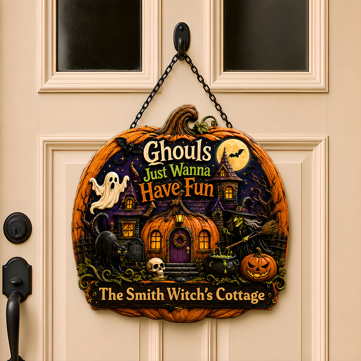 Ghouls Just Wanna Have Fun - Personalized Custom Shaped Metal Sign - Gift For Halloween-Myprintsy