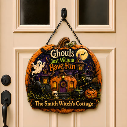 Ghouls Just Wanna Have Fun - Personalized Custom Shaped Metal Sign - Gift For Halloween-Myprintsy