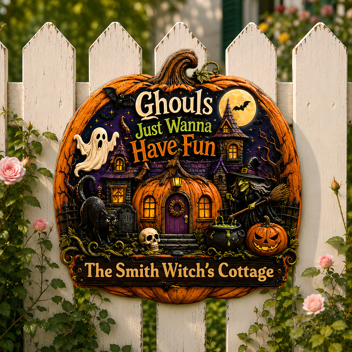 Ghouls Just Wanna Have Fun - Personalized Custom Shaped Metal Sign - Gift For Halloween-Myprintsy