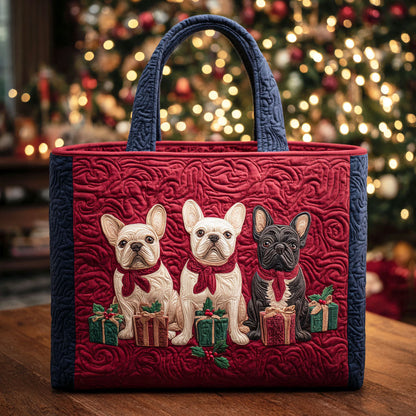 Gift Box Puppies Quilted Tote Bag VTQ-Myprintsy