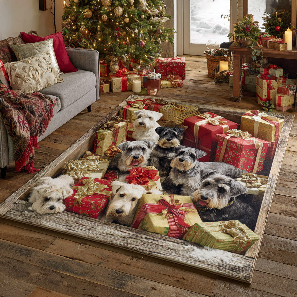 Gift Box Schnauzer Crew Area Rug VTQ-Myprintsy