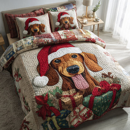 Gift Dachshund Fun -Piece Quilted Bedding Set VTQ-Myprintsy