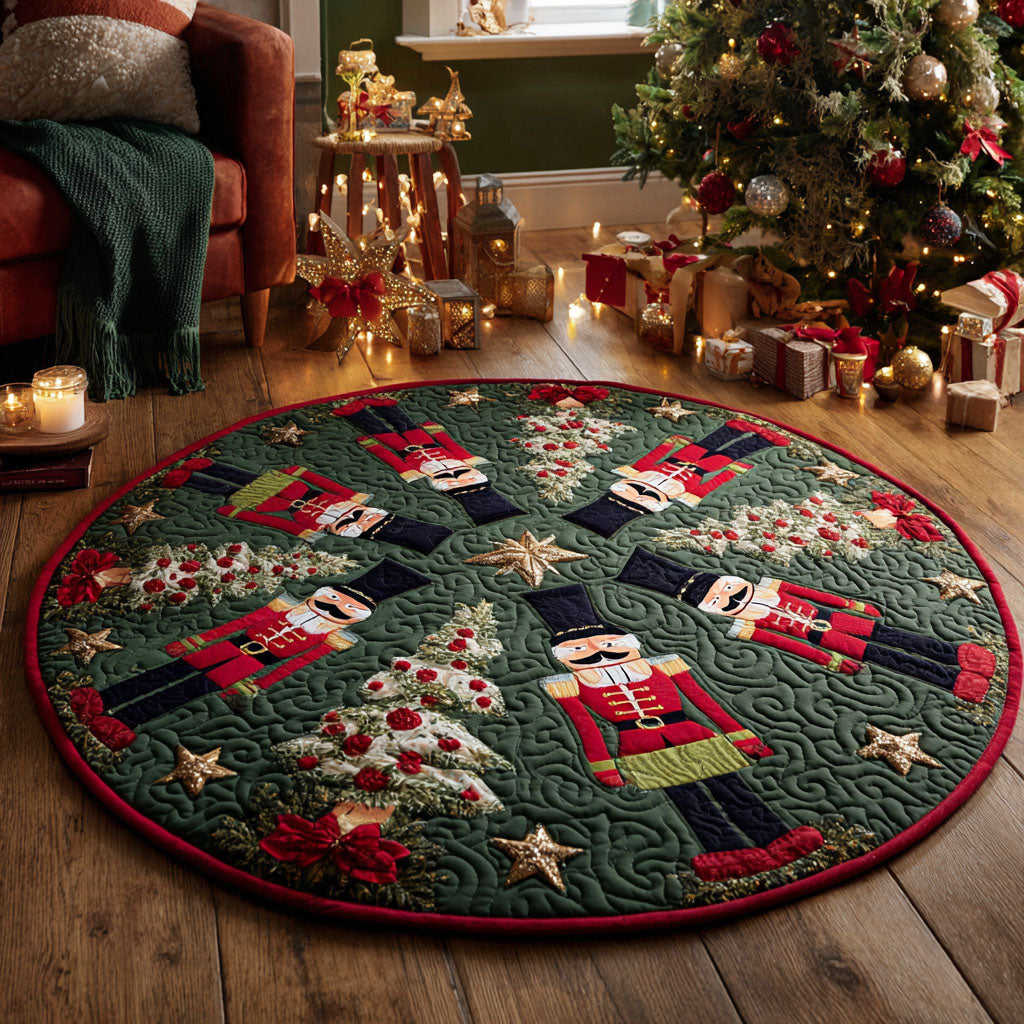 Gift Garland Quilted Round Mat VTQ-Myprintsy