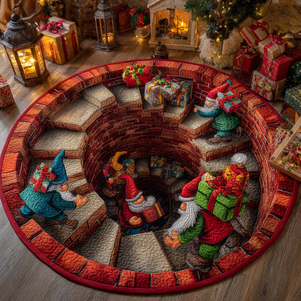 Gift Spiral Quilted Round Mat VTQ-Myprintsy