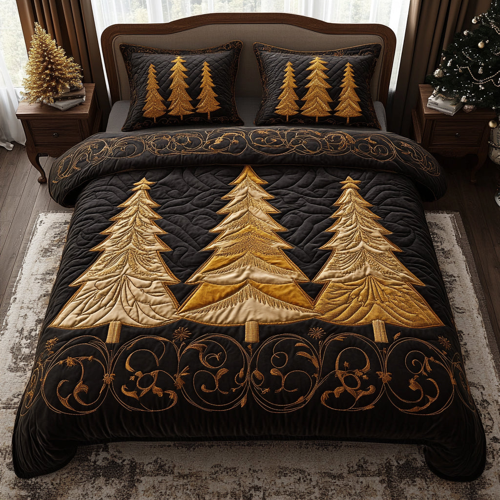 Gilded Forest -Piece Quilted Bedding Set VTQ-Myprintsy