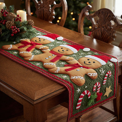 Gingerbread Delight Quilted Table Runner VTQ-Myprintsy