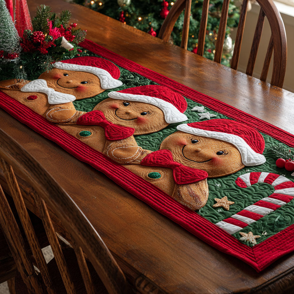Gingerbread Dreams Quilted Table Runner VTQ-Myprintsy