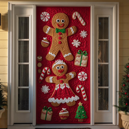 Gingerbread Echo Quilted Door Cover VTQ-Myprintsy