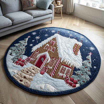 Gingerbread House Quilted Round Mat VTQ-Myprintsy