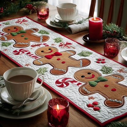 Gingerbread Joy Quilted Table Runner VTQ-Myprintsy