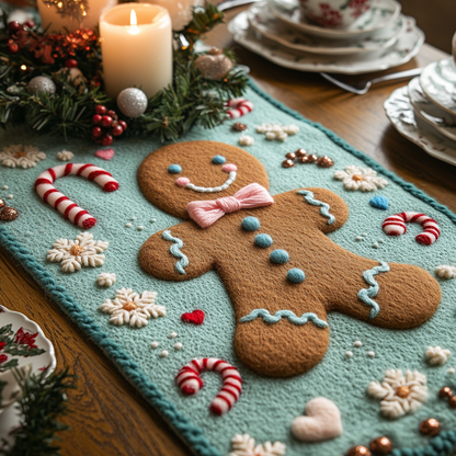 Gingerbread Man Quilted Table Runner VTQ-Myprintsy
