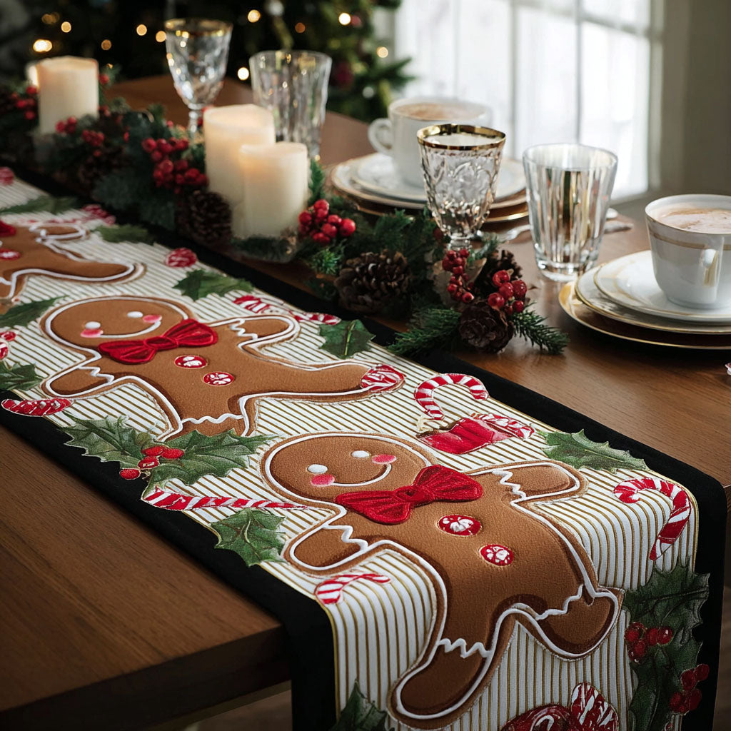Gingerbread Spirit Quilted Table Runner VTQ-Myprintsy