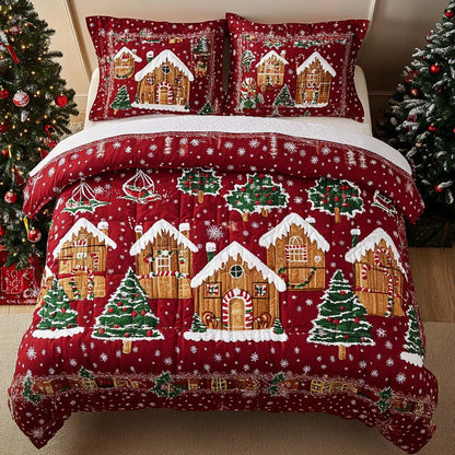 Gingerbread Village -Piece Quilted Bedding Set VTQ-Myprintsy