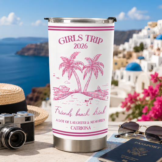 Girls Trip Summer Time - Personalized Tumbler Cup, Girls Trip Gifts-Myprintsy